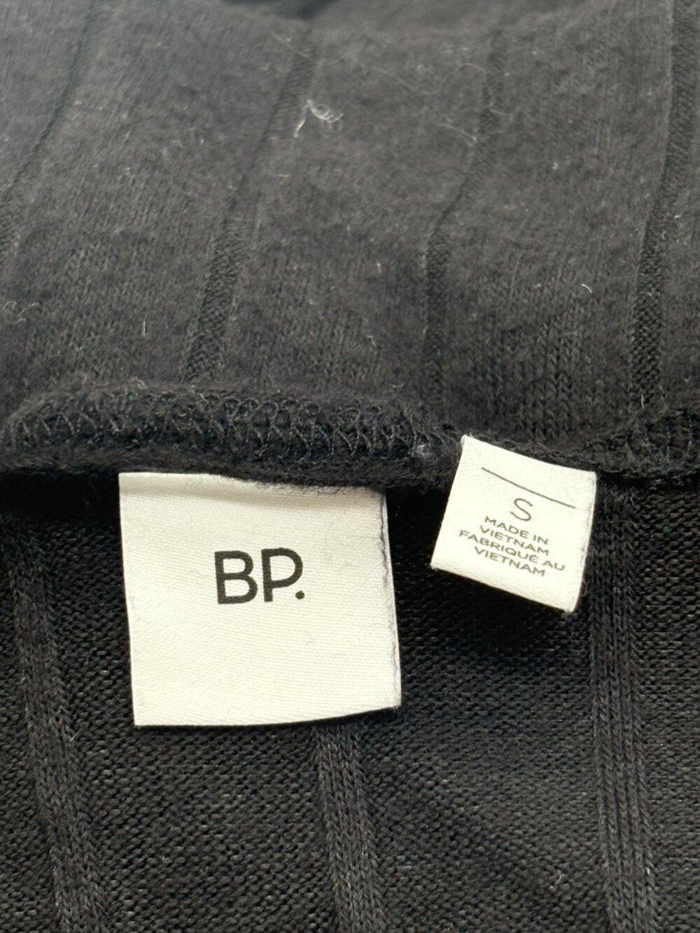 BP Women’s Knit Rib Robe In Black, S - Picture 7 of 13